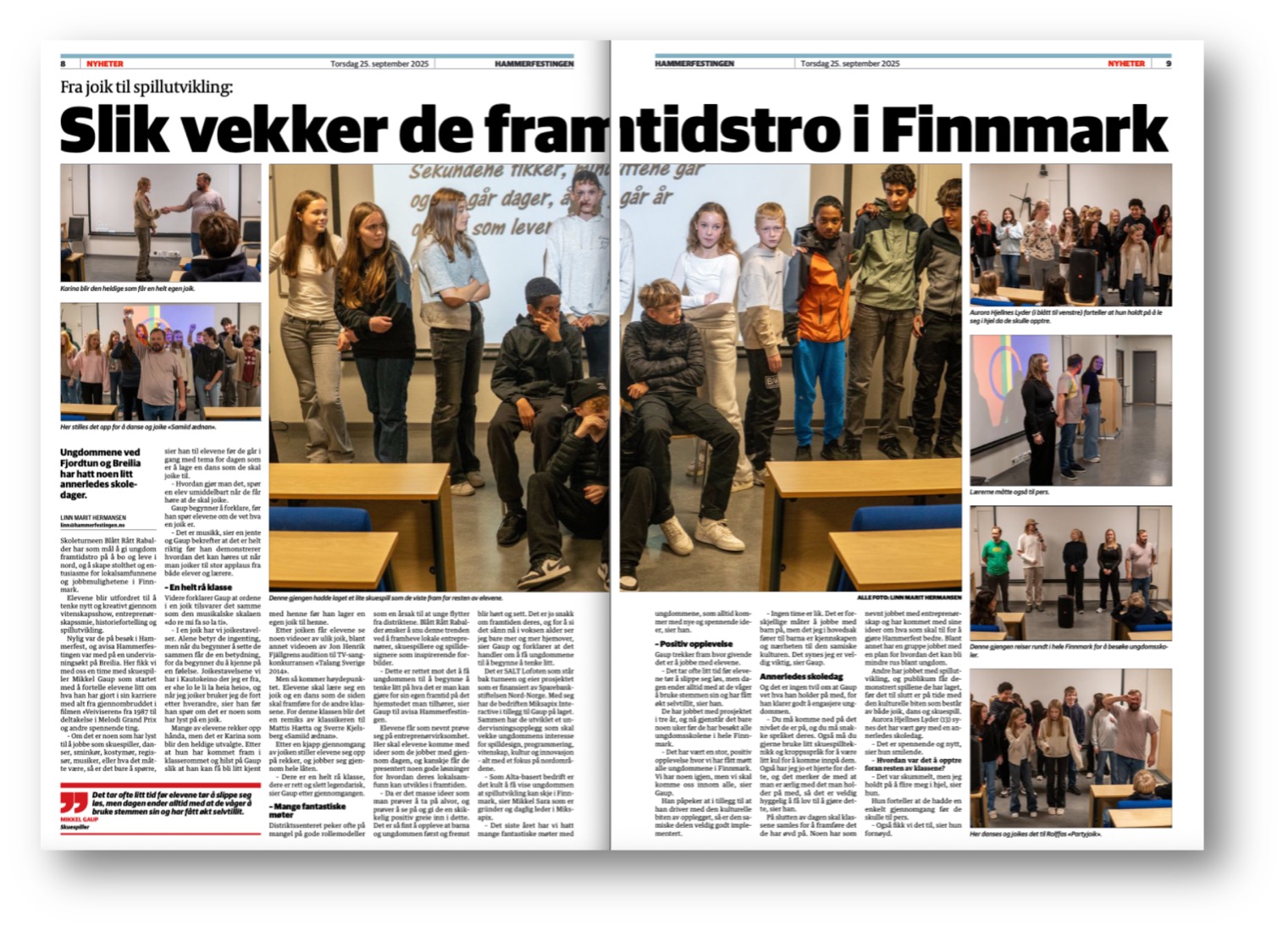 Faksimile fra Hammerfestingen 25. september 2025