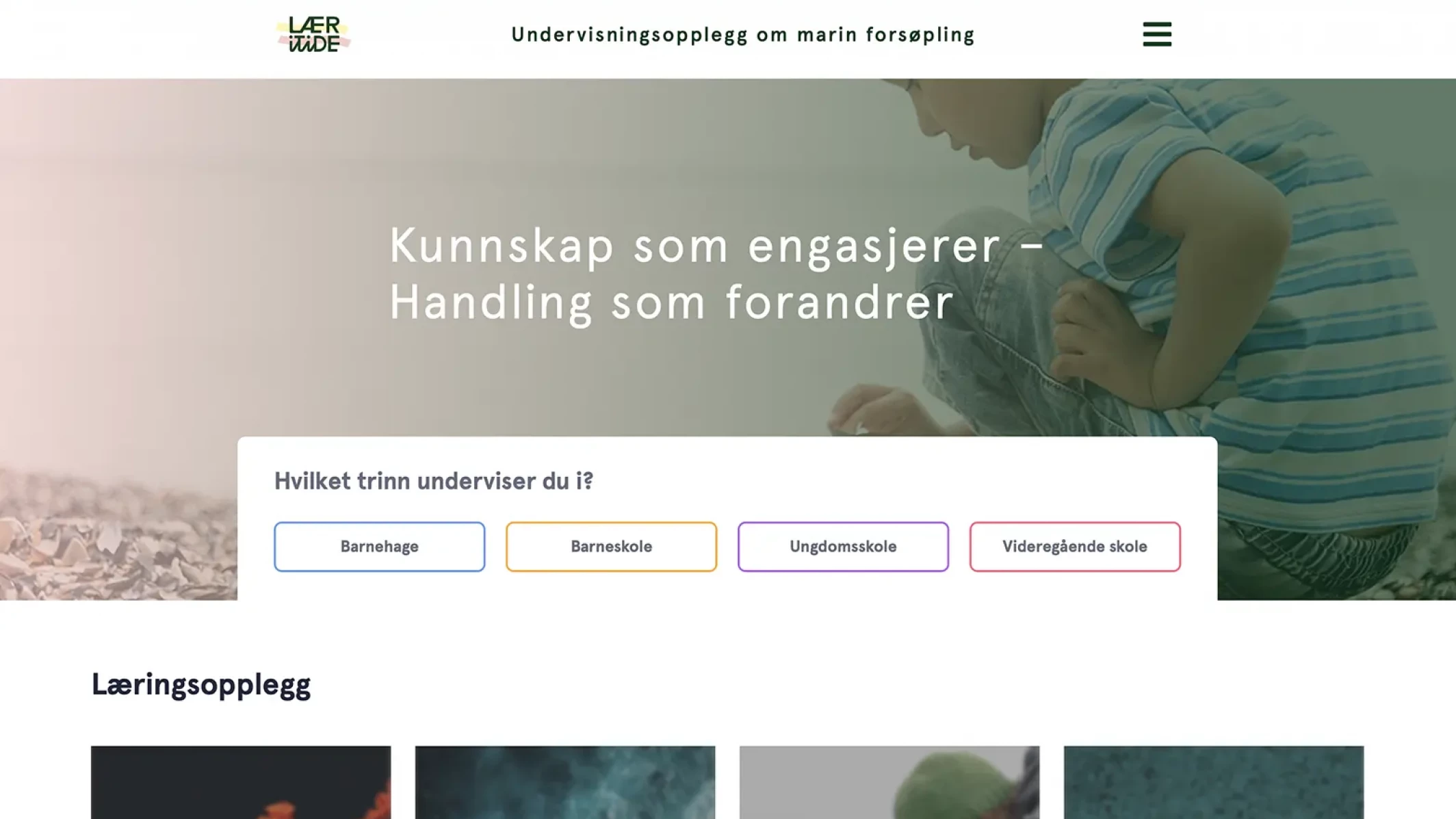 Forsiden til https://laeritide.no